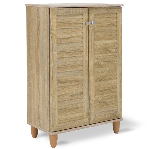 Dulap pantofi Santi, 10 - 12 perechi, Nuc - Stejar, 60x35x92 cm