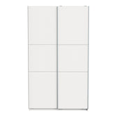 Dulap pentru haine cu uși glisante Kawen, Lemn, Alb, 116x60x203 cm, perspectiva suplimentara