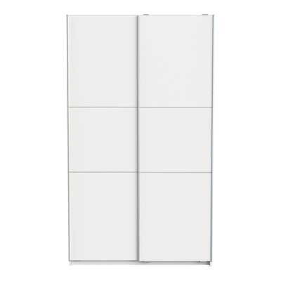 Dulap pentru haine cu uși glisante Kawen, Lemn, Alb, 116x60x203 cm, perspectiva suplimentara