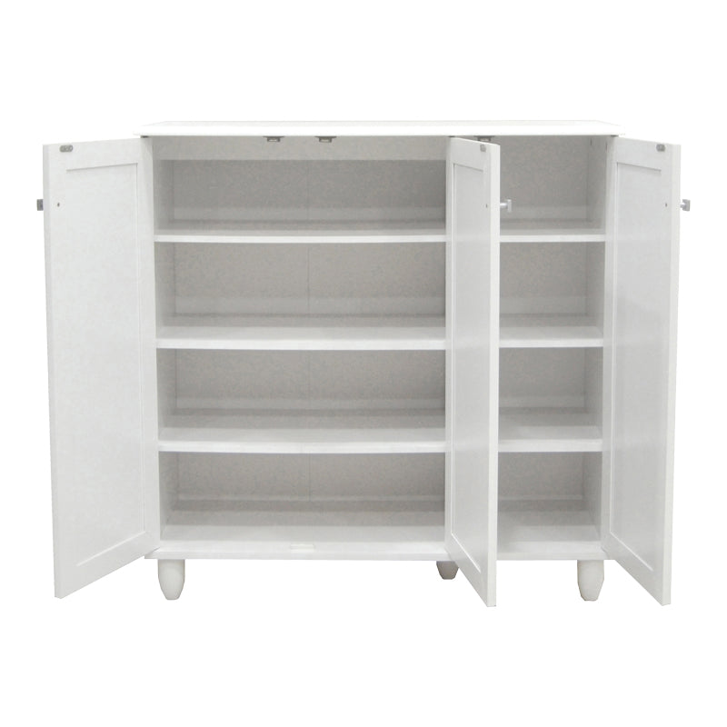 Dulap pentru încaltaminte Santo pentru 16 perechi, Lemn, Alb, 89x34x91 cm