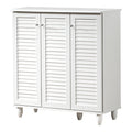 Dulap pentru încaltaminte Santo pentru 16 perechi, Alb, Lemn, 89x34x91 cm, detaliu produs