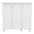Dulap pentru încaltaminte Santo pentru 16 perechi, Alb, Lemn, 89x34x91 cm, perspectiva suplimentara