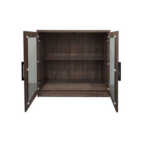 Dulap pentru pantofi cu functie de depozitare Sapato, Lemn, stejar, 80x40x80 cm