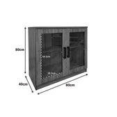 Dulap pentru pantofi cu functie de depozitare Sapato, Lemn, stejar, 80x40x80 cm, perspectiva suplimentara