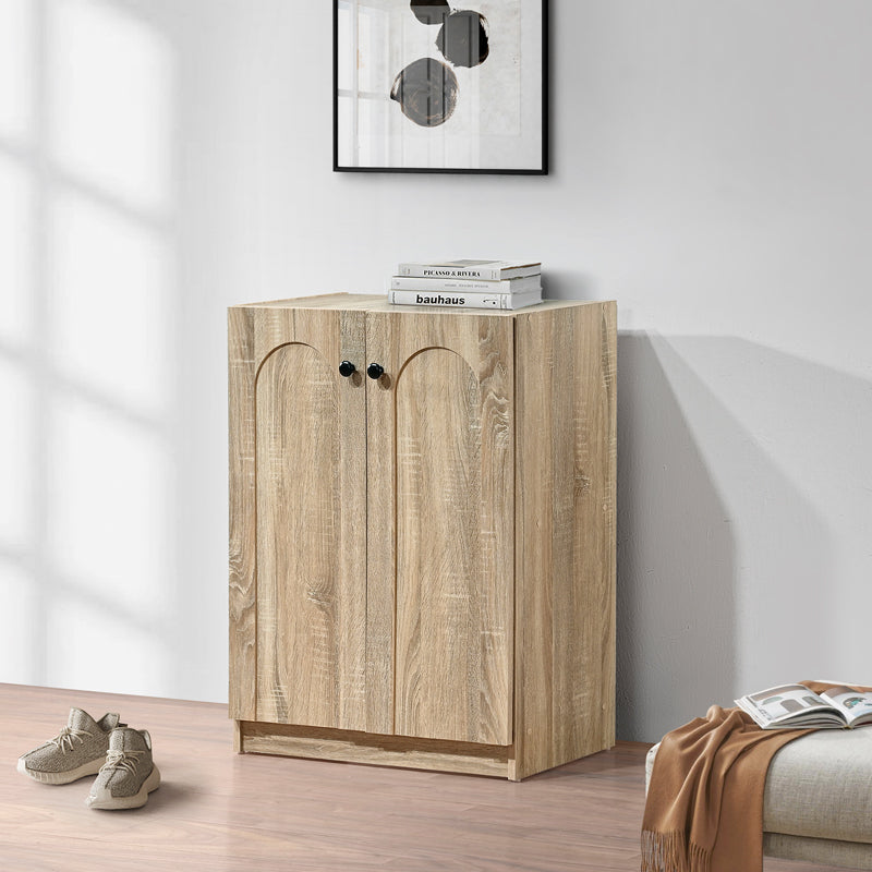 Dulap pentru pantofi cu functie de organizare, Ambera, lemn, sonoma, 60x36x81 cm