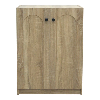 Dulap pentru pantofi cu functie de organizare, Ambera, lemn, sonoma, 60x36x81 cm, perspectiva suplimentara