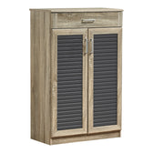 Dulap pentru pantofi Sante cu capacitate 20 perechi, Sonoma/Gri închis, 80x37x123 cm, detaliu produs