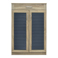 Dulap pentru pantofi Sante cu capacitate 20 perechi, Sonoma/Gri închis, 80x37x123 cm, perspectiva suplimentara