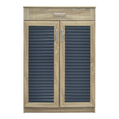 Dulap pentru pantofi Sante cu capacitate 20 perechi, Sonoma/Gri închis, 80x37x123 cm, perspectiva suplimentara