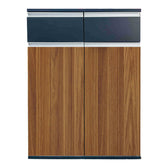 Set De Mobilier De Birou Dulap profesional pentru birou Oscar, Lemn cu nuante nuc-antracit, 80x40x120 cm