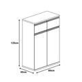 Dulap profesional pentru birou Oscar, Lemn cu nuante, nuc-antracit, 80x40x120 cm, imagine suplimentara