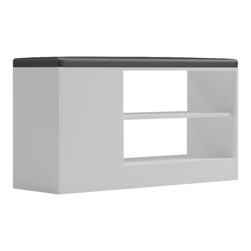 Dulap pentru pantofi cu scaun Deboule, 90x30x46 cm - Alb