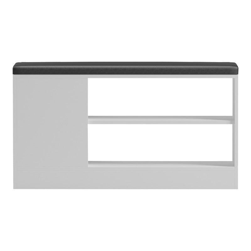 Dulap pentru pantofi cu scaun Deboule, 90x30x46 cm - Alb