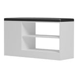 Dulap pentru pantofi cu scaun Deboule, 90x30x46 cm - Alb