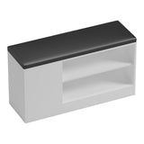 Dulap pentru pantofi cu scaun Deboule, 90x30x46 cm - Alb