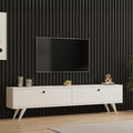 Dulap TV, alb elegant, 160x25x40 cm, imagine suplimentara