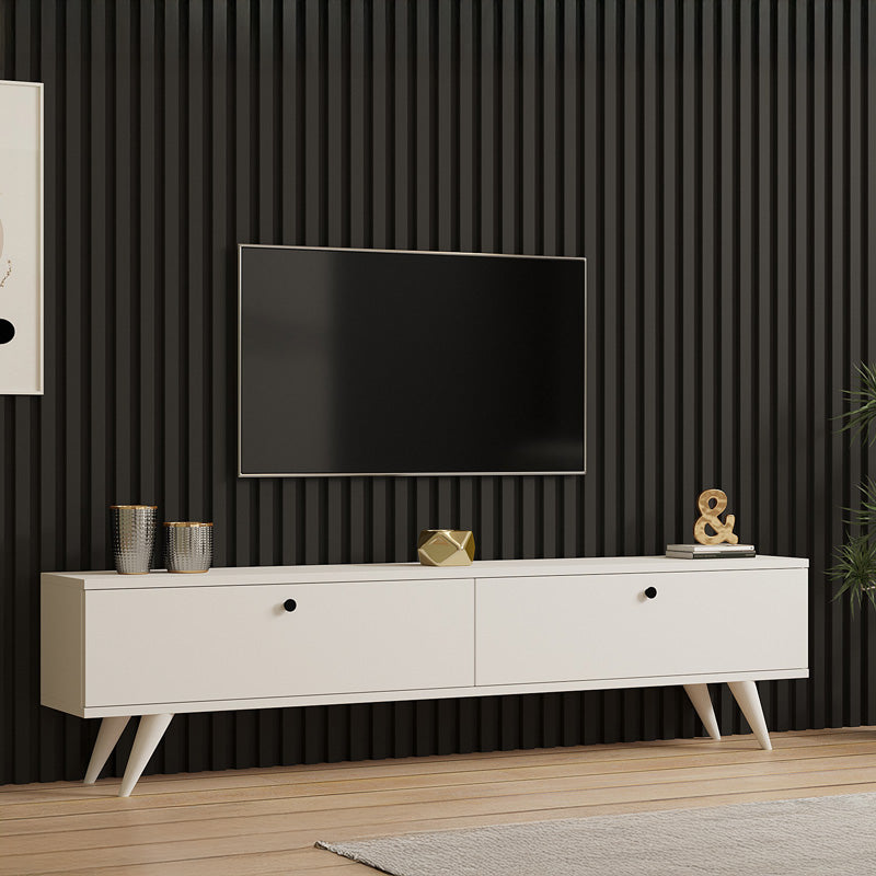 Dulap TV, alb elegant, 160x25x40 cm, imagine suplimentara