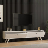 Dulap TV, alb elegant, 160x25x40 cm