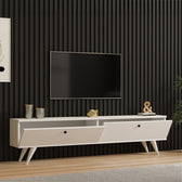 Dulap TV, alb elegant, 160x25x40 cm, detaliu produs