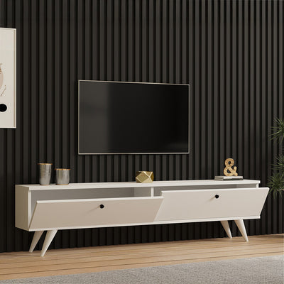 Dulap TV, alb elegant, 160x25x40 cm, detaliu produs