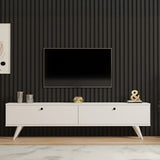 Dulap TV, alb elegant, 160x25x40 cm