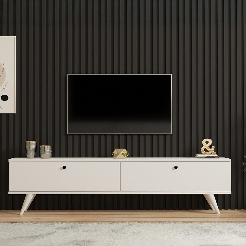 Dulap TV, alb elegant, 160x25x40 cm, perspectiva suplimentara