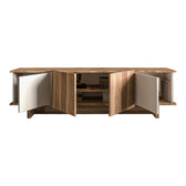 Dulap TV Aramos, crem nuc, 180x33x50 cm, perspectiva suplimentara