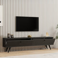 Dulap TV cu extra spatiu de depozitare, Alb, L160x A25x H40cm, 160x25x45 cm, detaliu produs