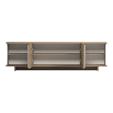 Dulap TV cu gri-bej Zafore, Lemn, 180x33x50 cm