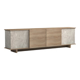 Dulap TV cu gri-bej Zafore, Lemn, 180x33x50 cm