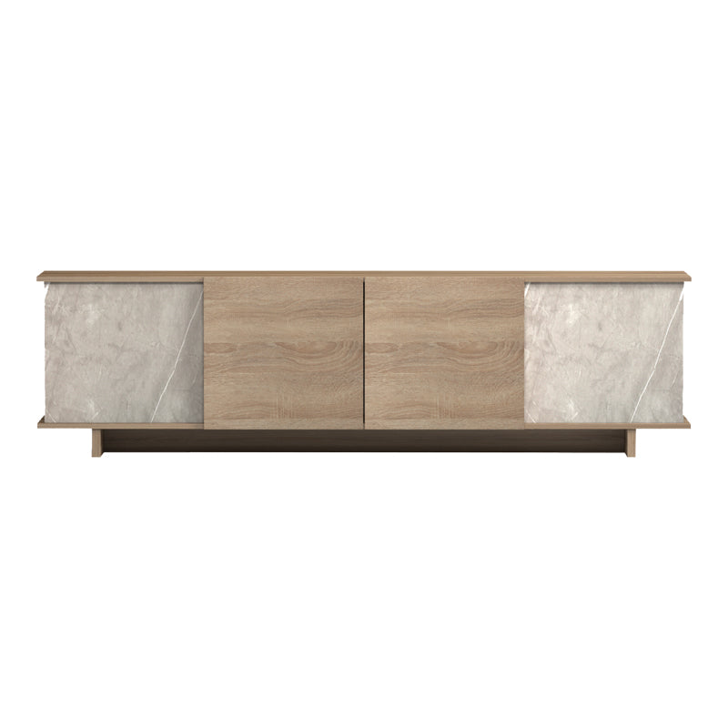 Dulap TV cu gri-bej Zafore, Lemn, 180x33x50 cm