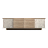 Dulap TV cu gri-bej Zafore, Lemn, 180x33x50 cm