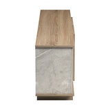 Dulap TV cu gri-bej Zafore, Lemn, 180x33x50 cm