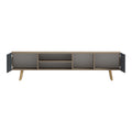 Dulap TV cu rafturi Osclo, Modern, Lemn, Sonoma-Antracit, 160x30x54 cm, imagine suplimentara