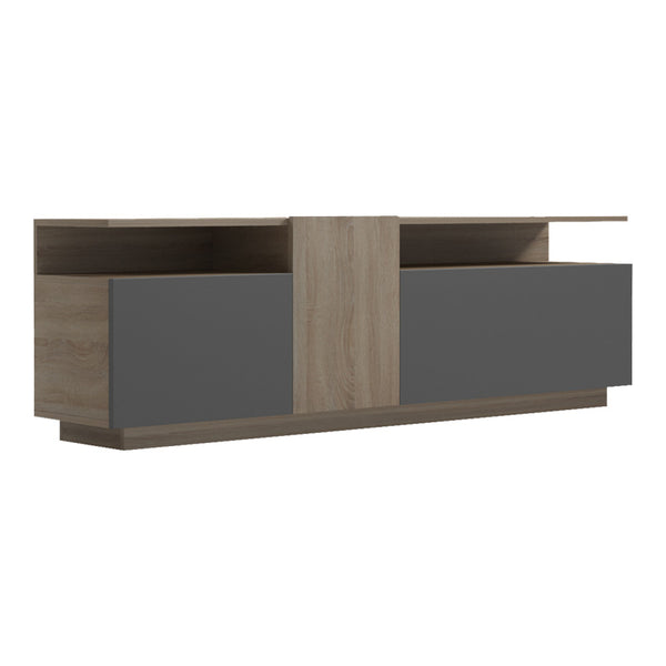 Dulap TV cu rafturi Vendora, Sonoma-Antracit, 150x29x46 cm