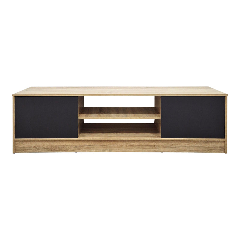 Comoda TV Sasa, Pal melaminat, 150x35x42 cm - Sonoma-Antracit