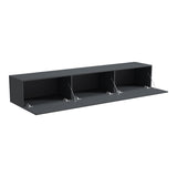 Dulap TV de perete cu LED Rival, stil modern, material, antracit, 180x35x30 cm