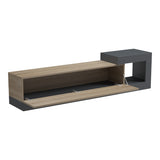 Dulap TV de perete cu montare Flato, Lemn, Sonoma-Antracit, 150x29x38 cm
