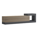 Dulap TV de perete cu montare Flato, Lemn, Sonoma-Antracit, 150x29x38 cm
