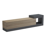 Dulap TV de perete cu montare Flato, Lemn, Sonoma-Antracit, 150x29x38 cm