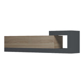 Dulap TV de perete cu montare Flato, Lemn, Sonoma-Antracit, 150x29x38 cm, foto produs