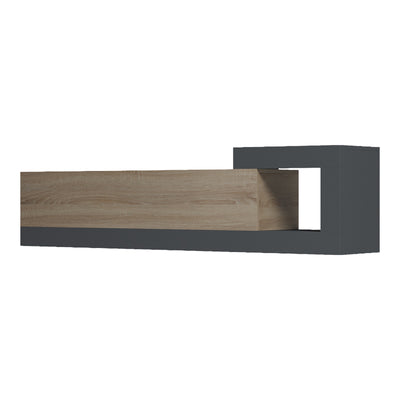Dulap TV de perete cu montare Flato, Lemn, Sonoma-Antracit, 150x29x38 cm, foto produs
