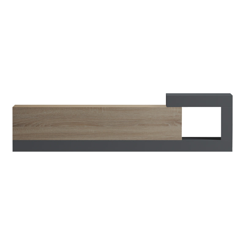 Dulap TV de perete cu montare Flato, Lemn, Sonoma-Antracit, 150x29x38 cm