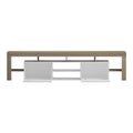 Dulap TV multifunctional Sonoma-White, Modern, Pal, 210x40x50 cm, imagine suplimentara