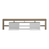 Dulap TV multifunctional Sonoma-White, Modern, Pal, 210x40x50 cm