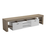 Dulap TV multifunctional Sonoma-White, Modern, Pal, 210x40x50 cm