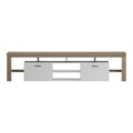 Dulap TV multifunctional Sonoma-White, Modern, Pal, 210x40x50 cm, foto produs 6