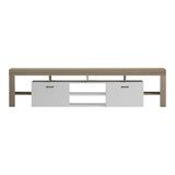 Dulap TV multifunctional Sonoma-White, Modern, Pal, 210x40x50 cm