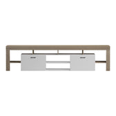 Dulap TV multifunctional Sonoma-White, Modern, Pal, 210x40x50 cm, foto produs 6