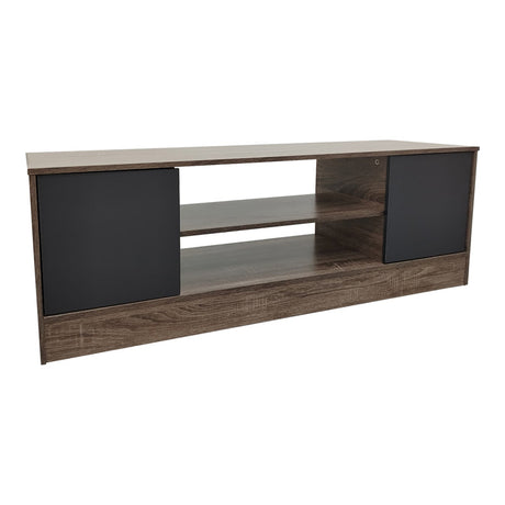 Dulap TV Sasa cu functie de depozitare, Lemn, Stejar-Antracit, 120x35x41 cm